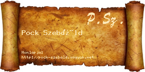 Pock Szebáld névjegykártya